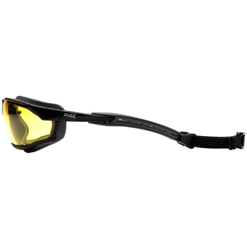 Pyramex Isotope Safety Glasses/Goggles Black Frame Amber H2MAX Anti-Fog Lenses - Alvarez Pro Painting LLC