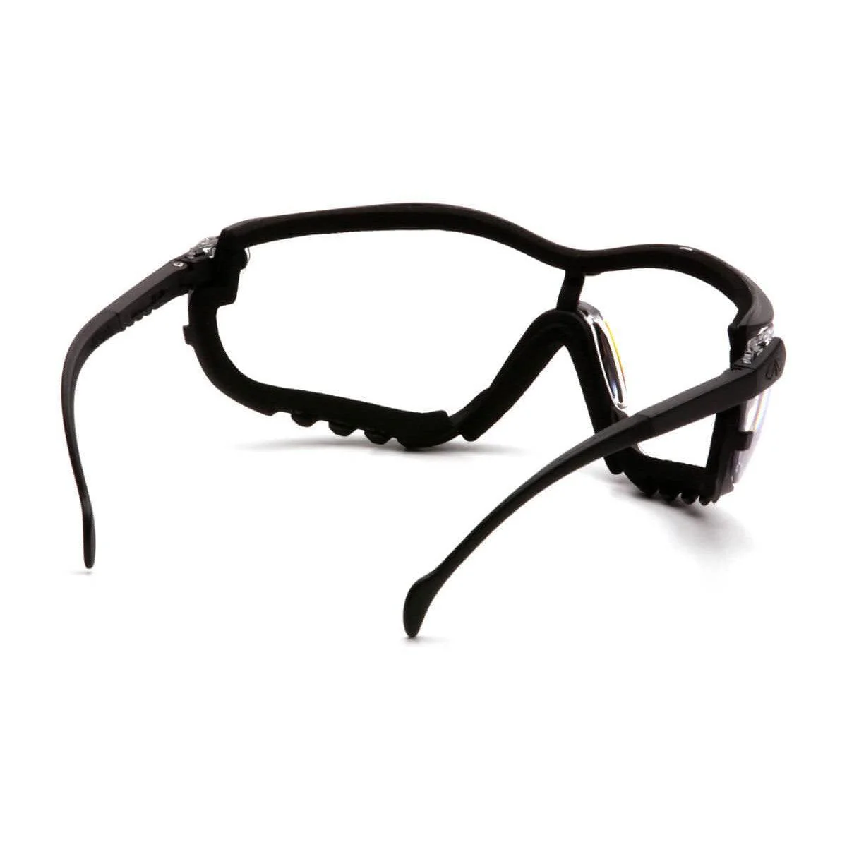 Pyramex V2G Safety Glasses/Goggles Black Frame Clear H2MAX Anti-Fog Lens - Alvarez Pro Painting LLC