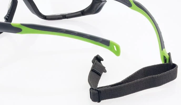 Encon Veratti Primo Foam-Padded Safety Glasses/Goggles Gray/Green Frame Gray Anti-Fog Lens - Alvarez Pro Painting LLC