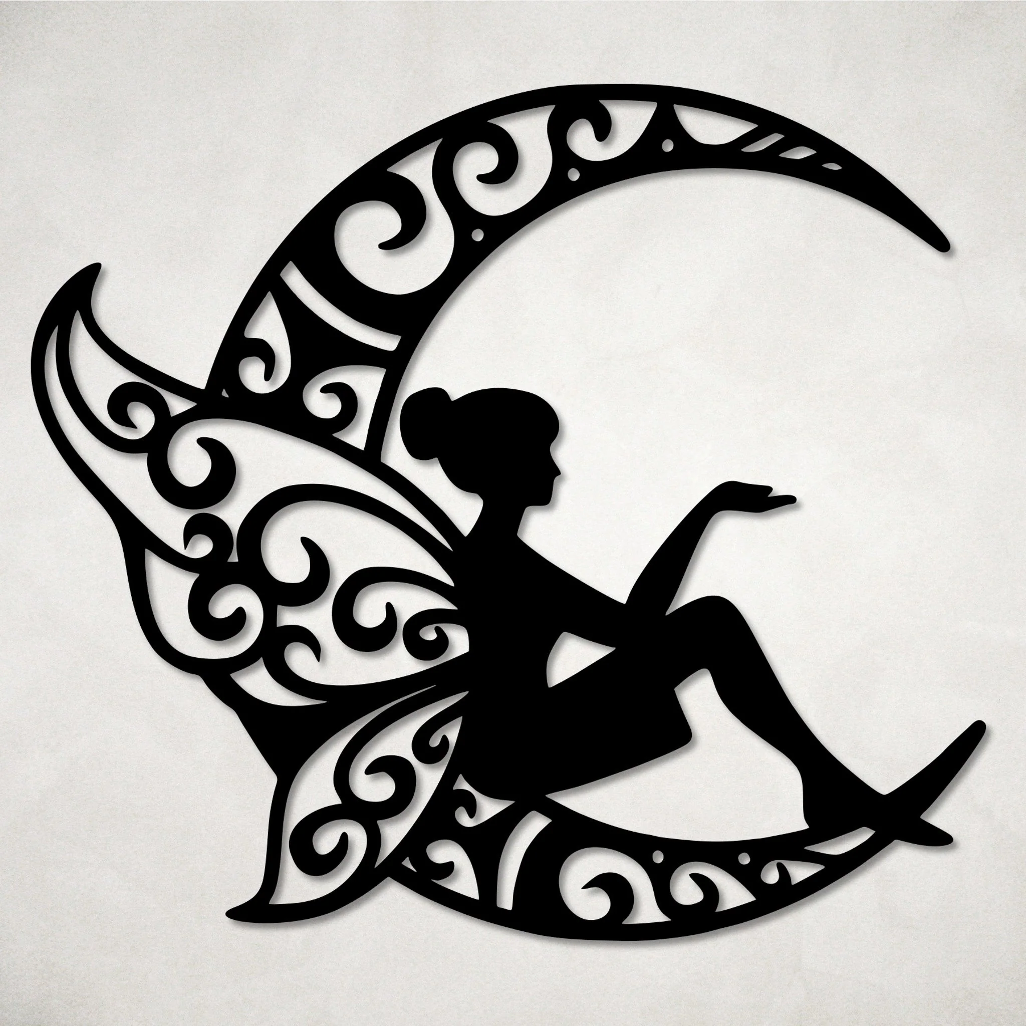 Fairy Moon Metal Wall Art - Alvarez Pro Painting LLC