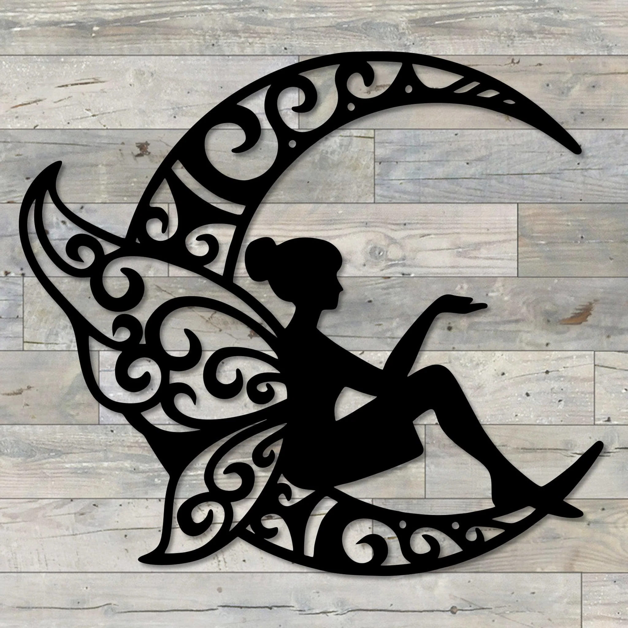 Fairy Moon Metal Wall Art - Alvarez Pro Painting LLC