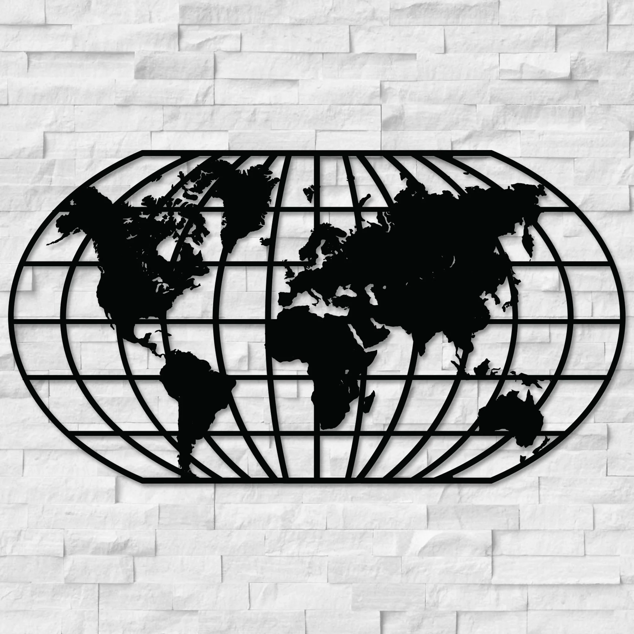 World Map Metal Wall Art - Alvarez Pro Painting LLC