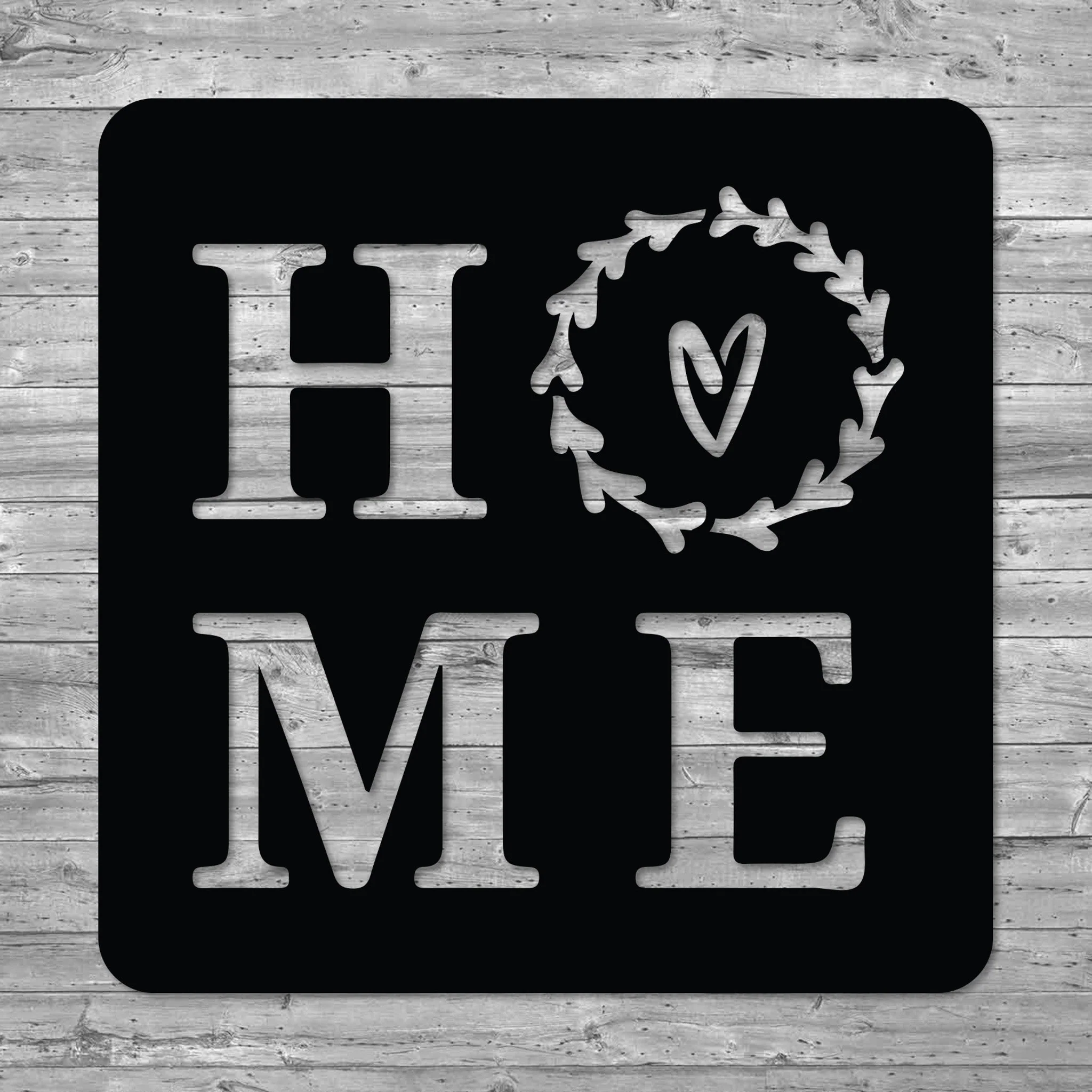 Home Heart Square Metal Sign - Alvarez Pro Painting LLC