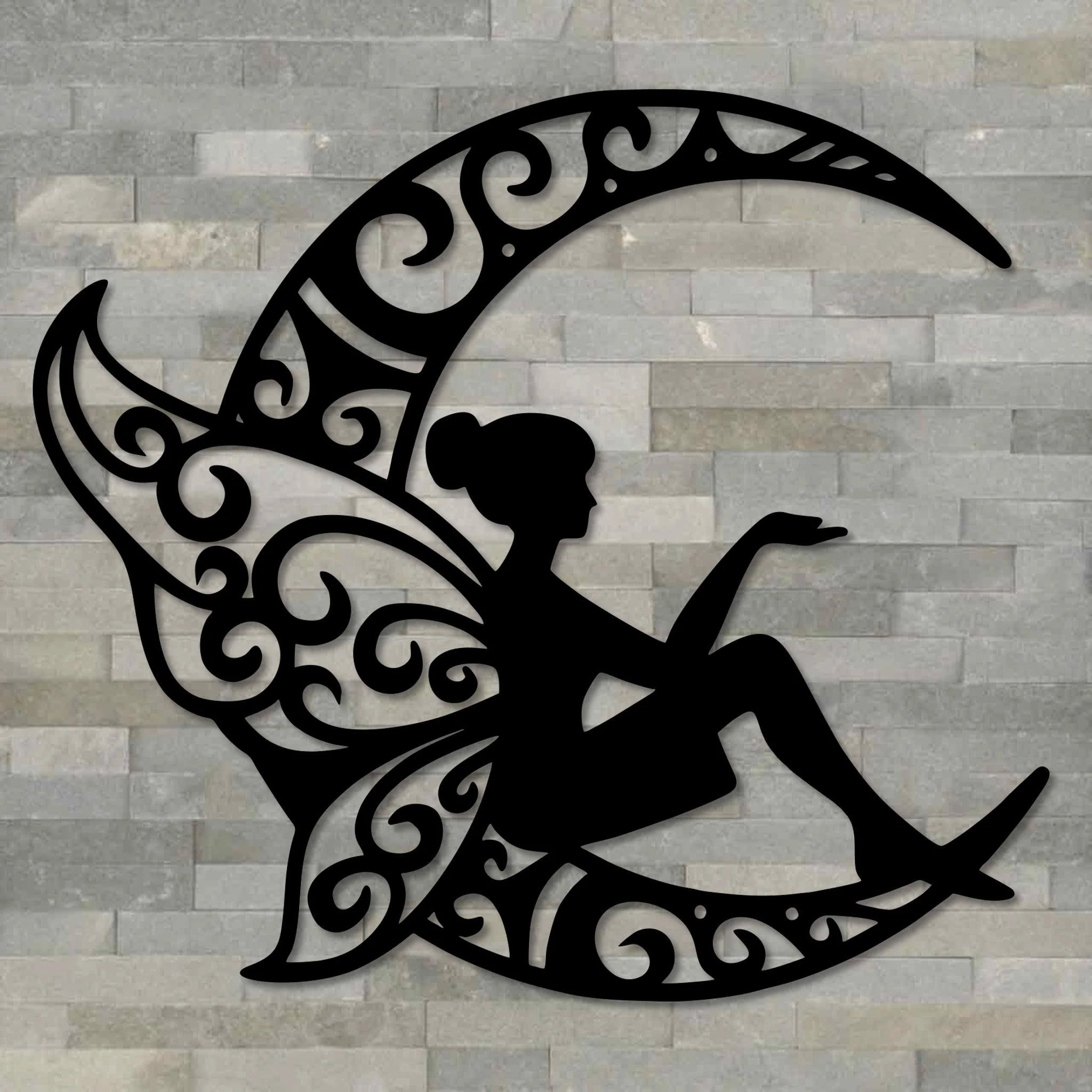 Fairy Moon Metal Wall Art - Alvarez Pro Painting LLC