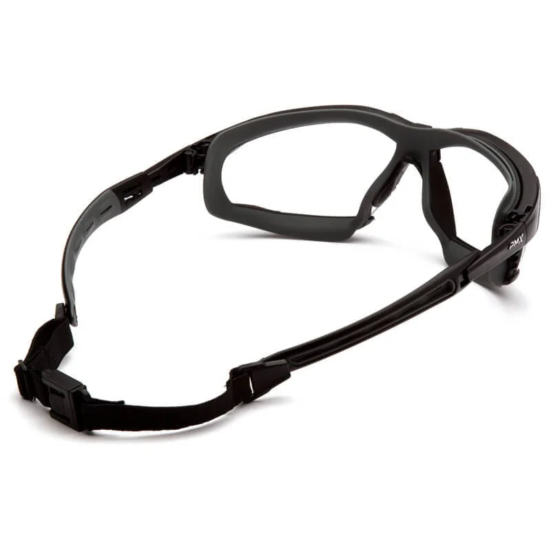 Pyramex Isotope Safety Glasses/Goggles Black Frame Clear H2MAX Anti-Fog Lenses - Alvarez Pro Painting LLC