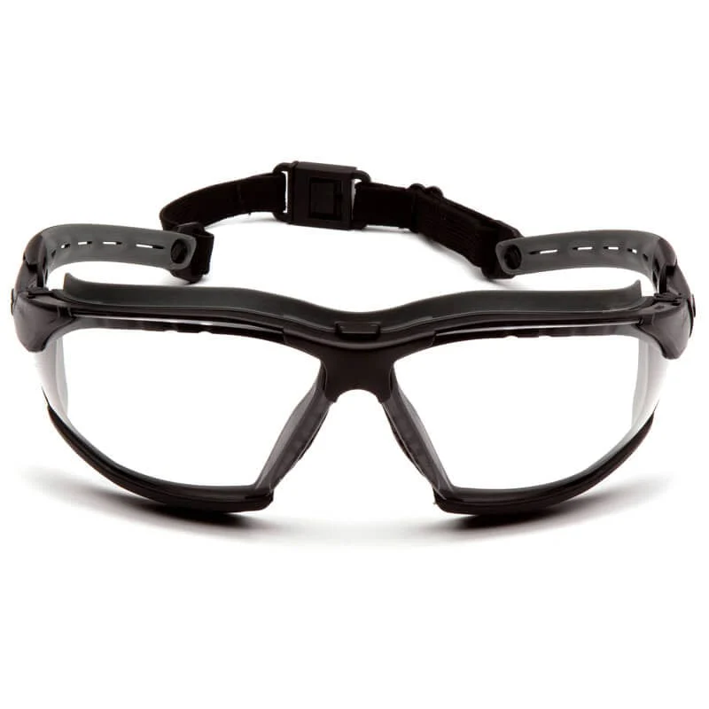 Pyramex Isotope Safety Glasses/Goggles Black Frame Clear H2MAX Anti-Fog Lenses - Alvarez Pro Painting LLC